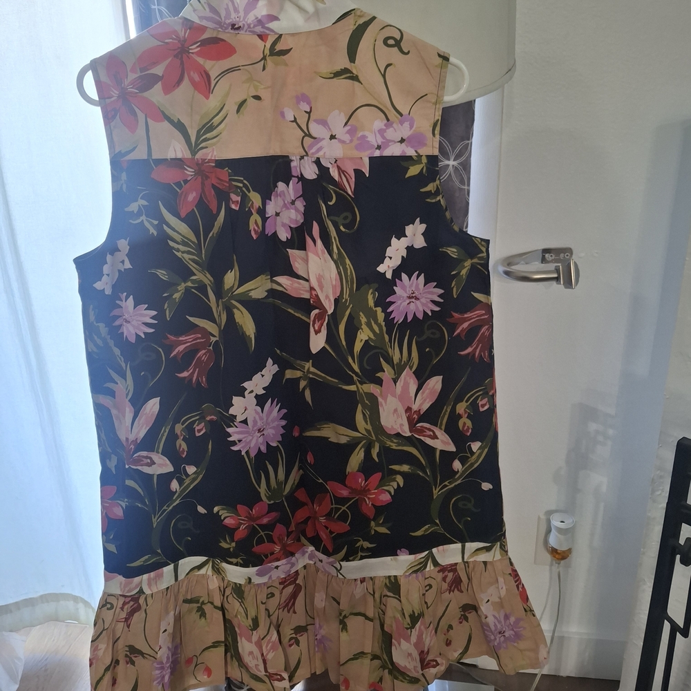 VENUS Floral Sleeveless Dress - Black, Pink, Green - Picture 2 of 3